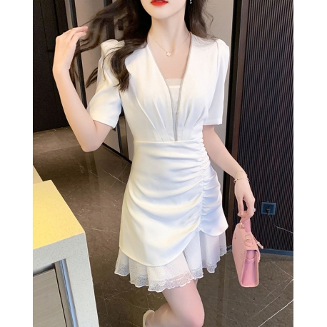 dress wanita korea D7673