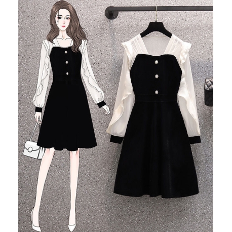 dress wanita korea D7730