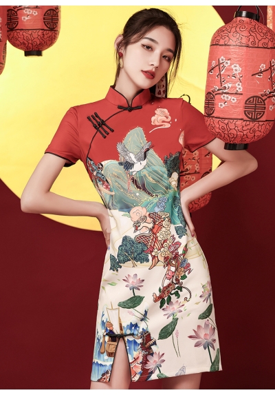 dress cheongsam import D7873