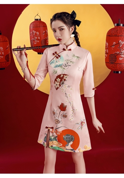 dress cheongsam import D7874