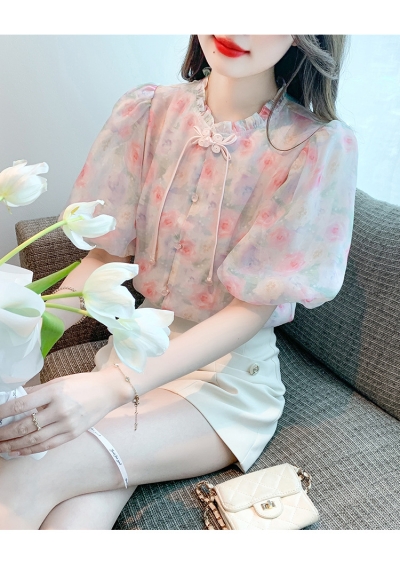 blouse cheongsam wanita korea T8040