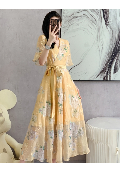 long dress wanita korea D7737