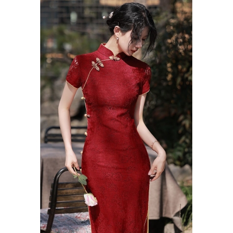 dress cheongsam import D7876