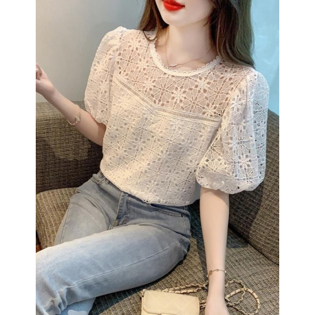 blouse brukat wanita korea T8062