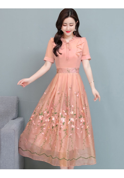 dress wanita korea D7834