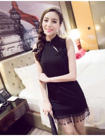 dress wanita kerah shanghai D2157