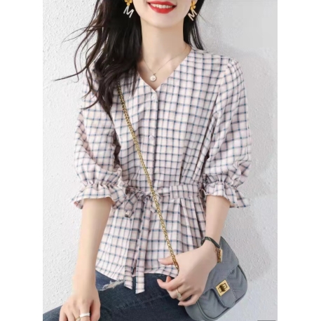 blouse wanita korea T7957