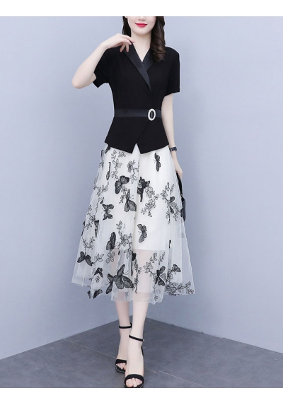 dress wanita korea D7915