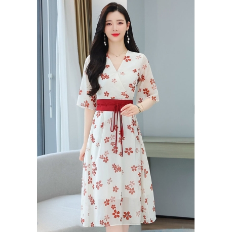 dress wanita korea D7905