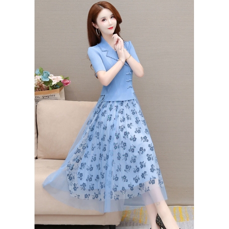 midi dress wanita korea D7927