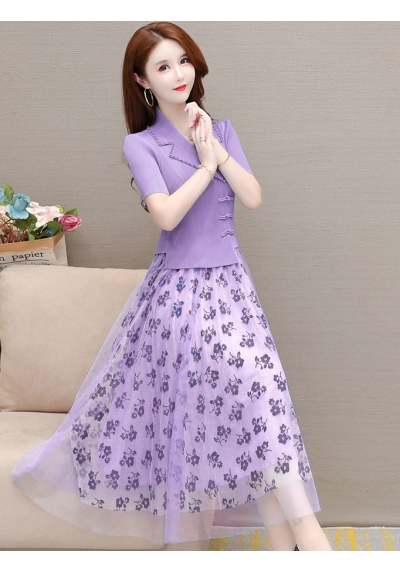 midi dress wanita korea D7930