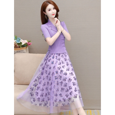 midi dress wanita korea D7929