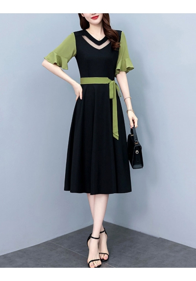 dress wanita korea D7935