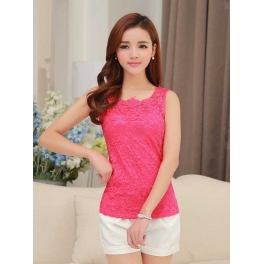 blouse brukat tanpa lengan T2193