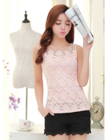 blouse brukat tanpa lengan T2194