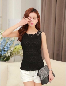 blouse brukat tanpa lengan T2198