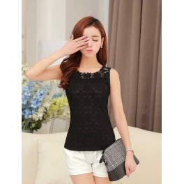 blouse brukat tanpa lengan T2198
