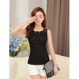 blouse brukat tanpa lengan T2198