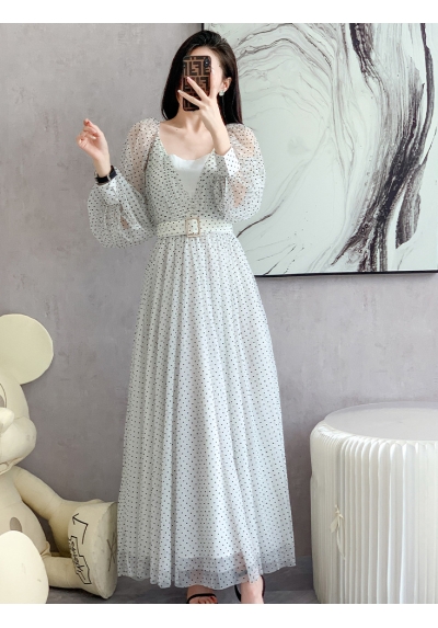 long dress wanita korea D7952