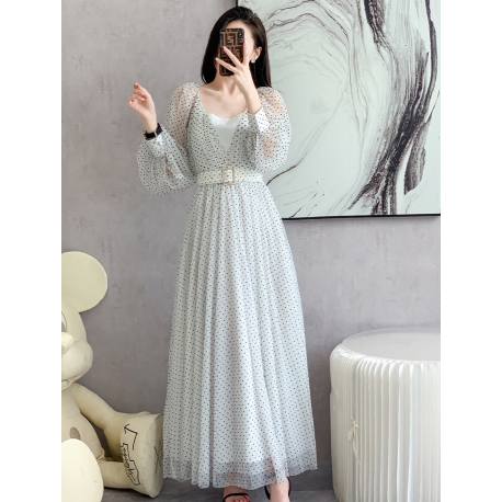 long dress wanita korea D7952