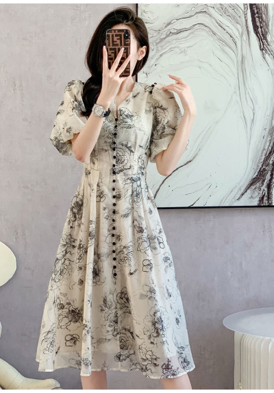 dress wanita korea D7953