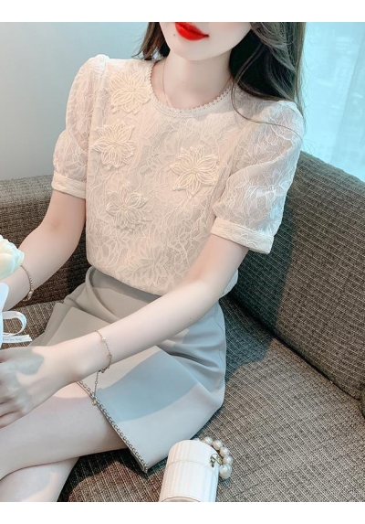 blouse brukat wanita korea import T8109