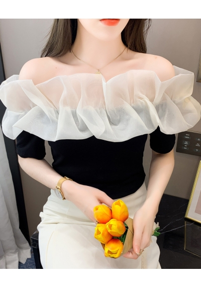 blouse sabrina wanita korea T8115