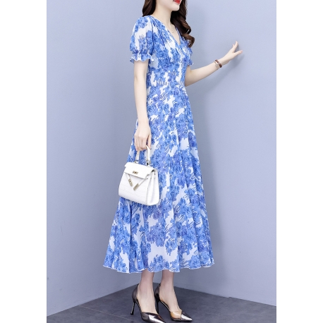 long dress wanita korea D7891