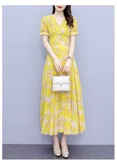 long dress wanita korea D7961