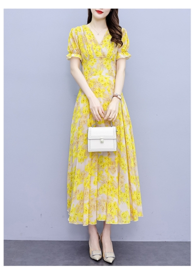 long dress wanita korea D7960