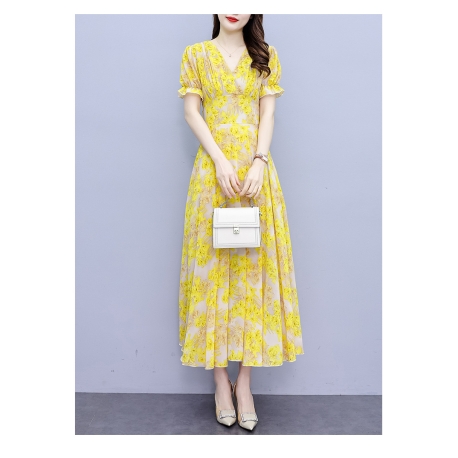 long dress wanita korea D7960