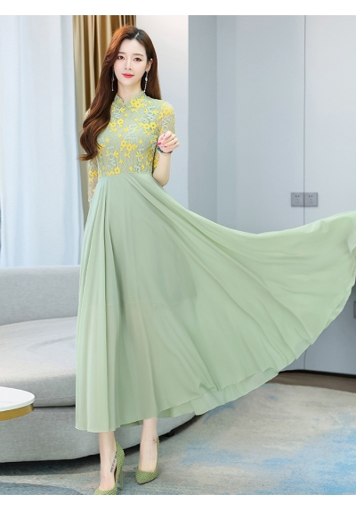 long dress wanita korea D7960