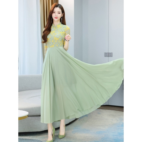 long dress wanita korea D7960