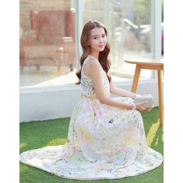 long dress tanpa lengan D2198