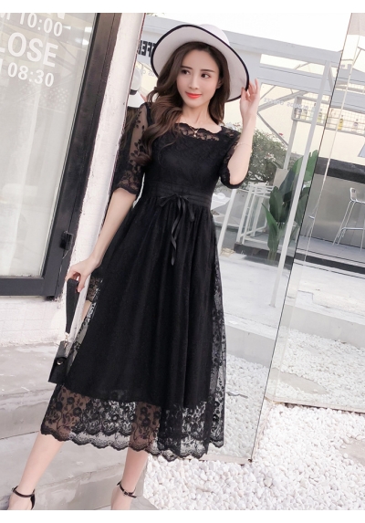 long dress wanita korea D7966