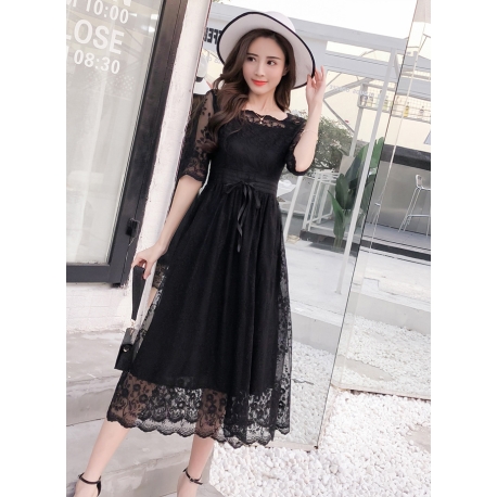 long dress wanita korea D7966