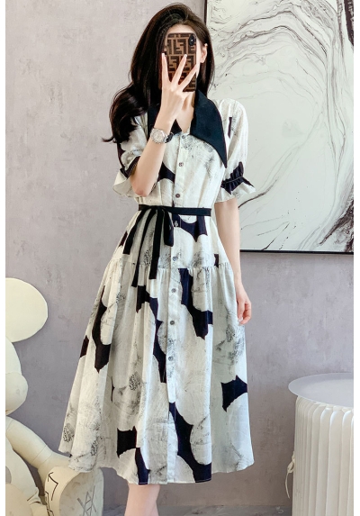 long dress wanita korea D7967