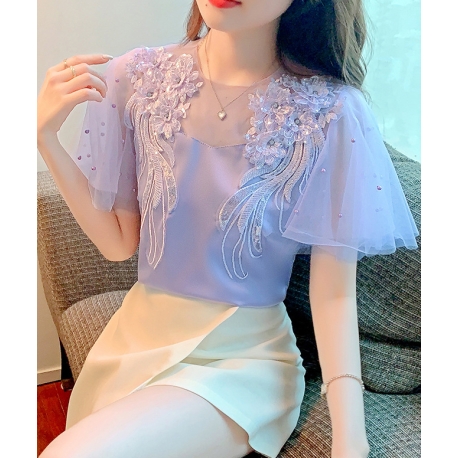 blouse wanita korea import T8125