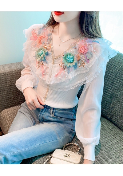 blouse wanita korea import T8127