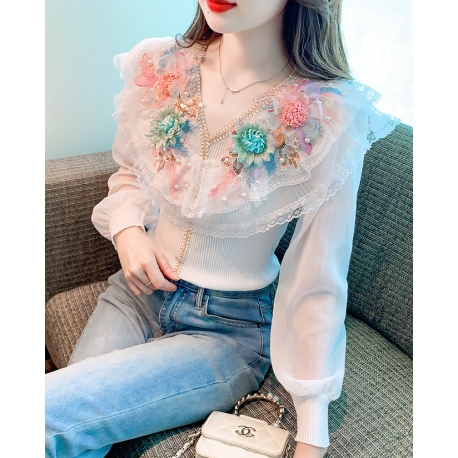 blouse wanita korea import T8125