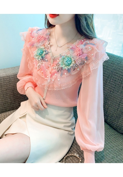 blouse wanita korea import T8127