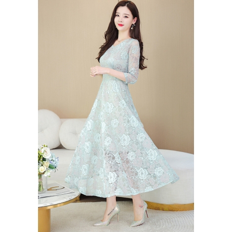 long dress wanita korea D7967