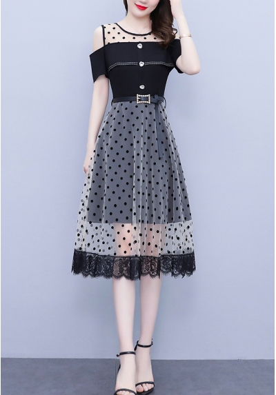 dress wanita korea D7824