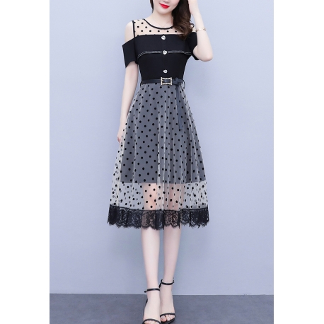 dress wanita korea D7824