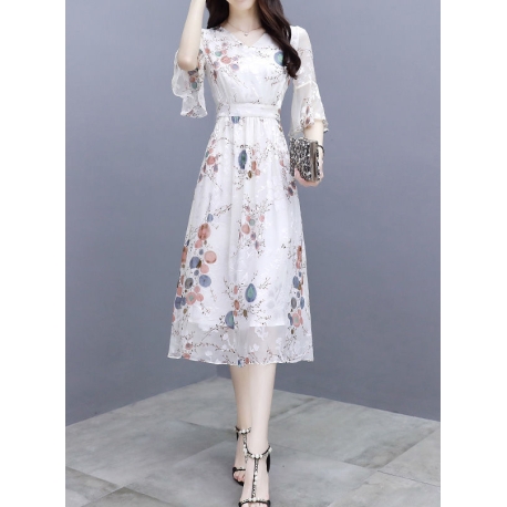 dress wanita korea D7975