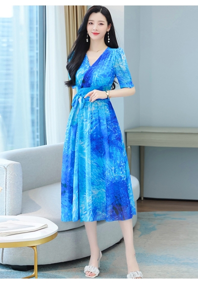 long dress wanita korea D7966