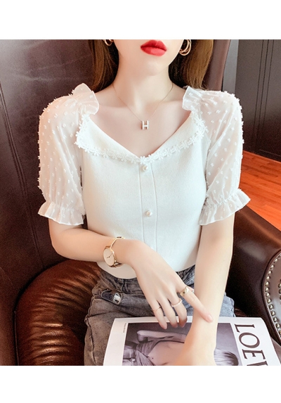 blouse rajut wanita korea T7908