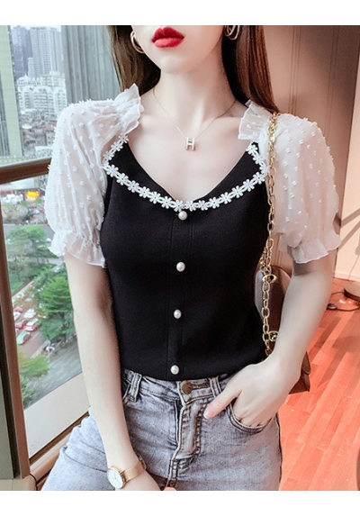 blouse rajut wanita import T8139