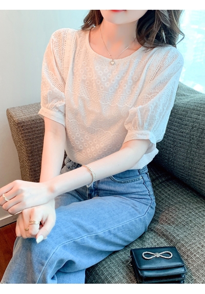 blouse wanita korea warna putih T8141