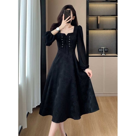 dress wanita korea D7617